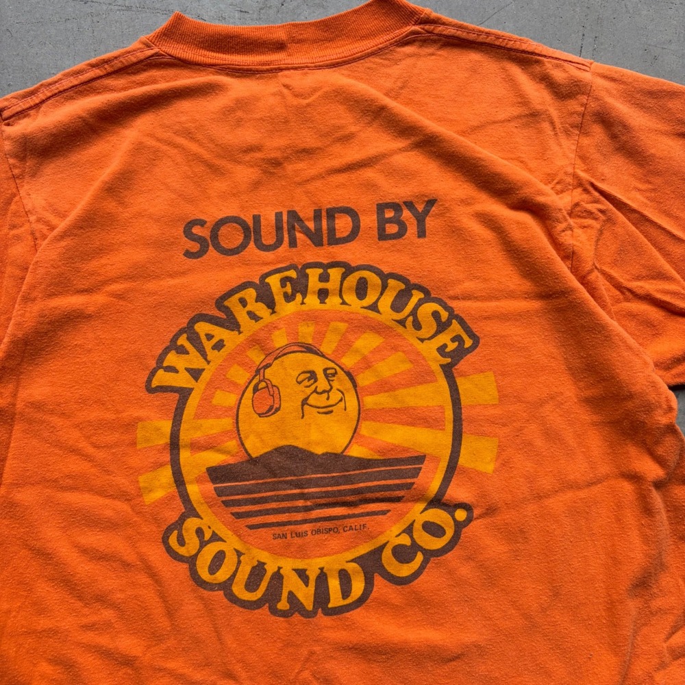 Vintage 70s Up With People 75-76 Tour Shirt Orange Warehouse Sound Co Medium